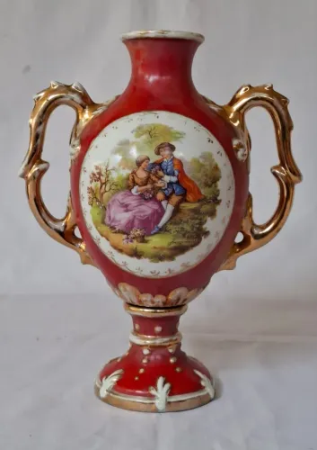 ÂNFORA ANTIGA EM PORCELANA "VIEIRA DE CASTRO"