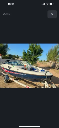 Lancha 90hp com carretinha rodoviária