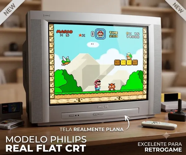 TV de Tubo Philips 29" Real Flat (Tela Plana) - Perfeita para Retrogames!