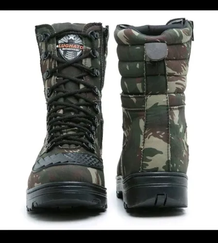Coturno camuflado unissex 