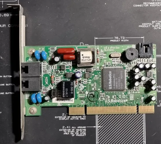 Modem US Robotics 56k Soft PCI Voice FXMDM modelo 3094.3095