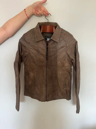Jaqueta de Couro Legítimo Marrom - Estilo Vintage