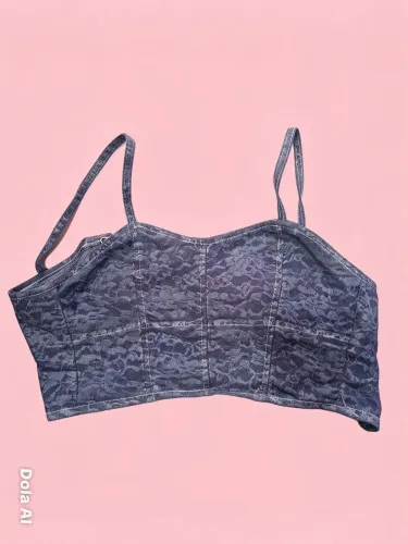 Cropped azul