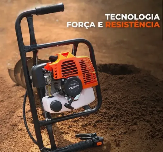 Perfurador Solo Trado Gasolina com 3 Brocas Extensão 1,20m Carbon Fak