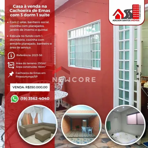 Casa em Rua Antônio Polesi - Jardim Limoeiro - Pirassununga/SP