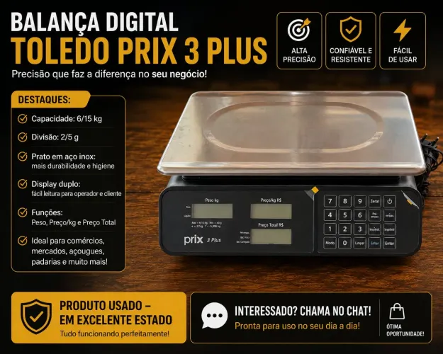 Balança Digital Toledo Prix 3 Plus Original - Funcionando Perfeitamente