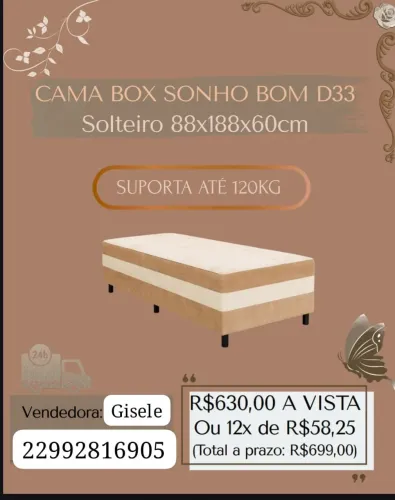 Cama box de solteiro