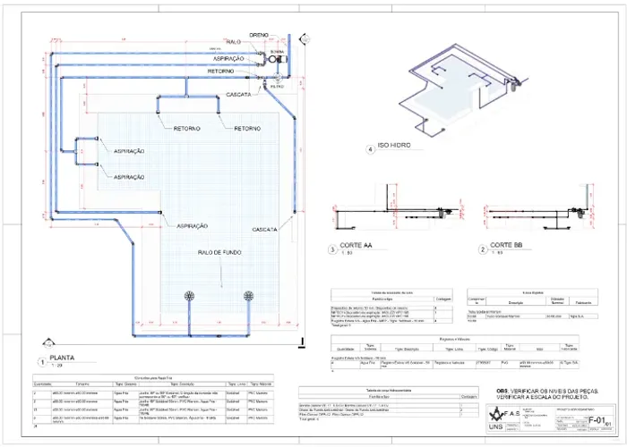 projeto completo para piscina