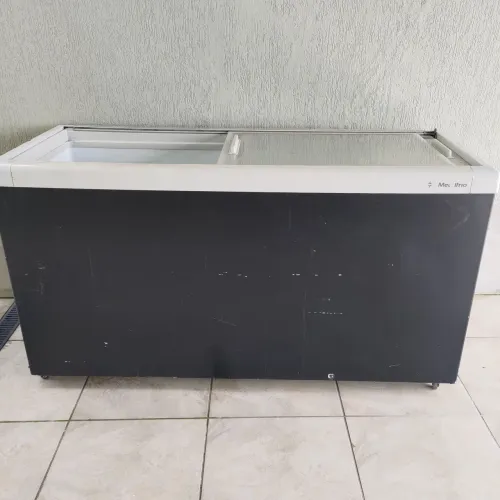 Freezer metalfrio tampa de vidro