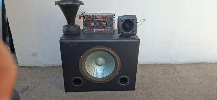 Módulo 800 rms mais caixa de som automotivo 
