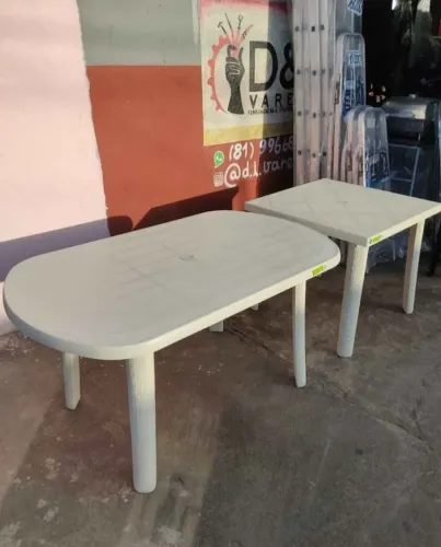 Mesa Desmontável 6 lugares de plástico (Pronta entrega)