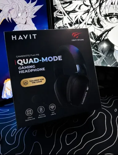 Headset Havit Fuxi-H6 Gamer Quad-Mode - Sem Fio