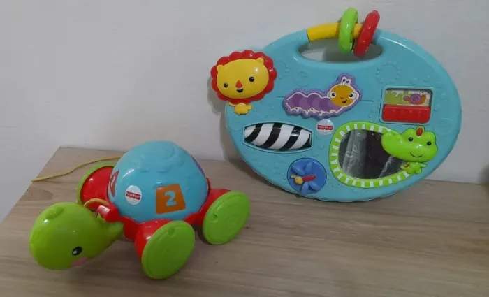 Empurra Tartaruga / Mini Painel de Atividades - Fisher Price (Usados)