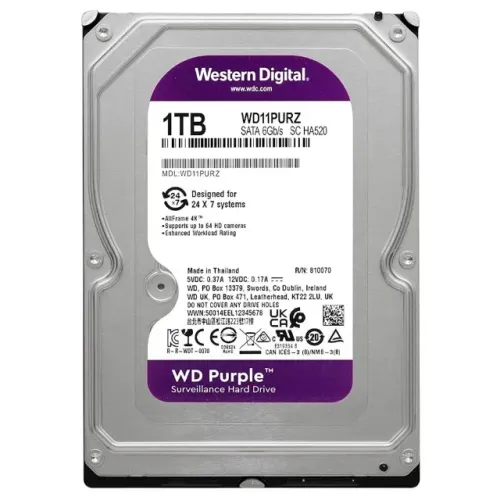 HD 1TB Wester Digital Purple WD11PURX Sata III Surveillance - Garantia 1 ano - Nexo S
