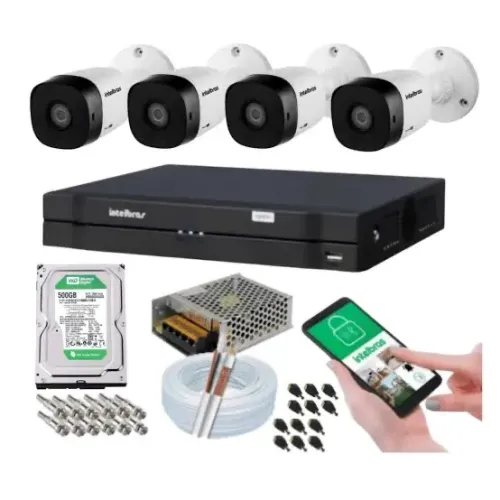 Câmeras de segurança intelbras kit com 4 câmeras intelbras