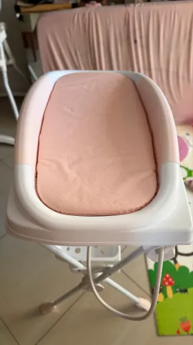 Banheira Plástica Para Bebê Premium Galzerano Cor BRANCA ROSA Lisa