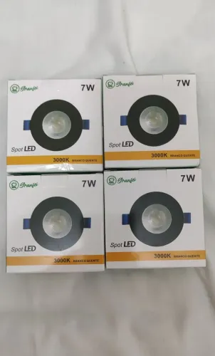 Kit 4 Spots LED Embutir 7W Branco Quente Novos
