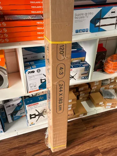 Tela de Projeção Retrátil Manual de 120 Polegadas Multilaser ( Promoção )