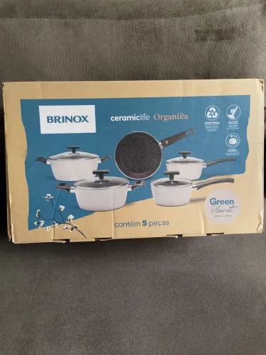 Panelas Cerâmica Brinox Organika 5 Peças Indução, etc