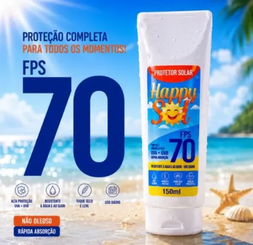 Protetor Solar FPS70 (Adulto e Infantil).