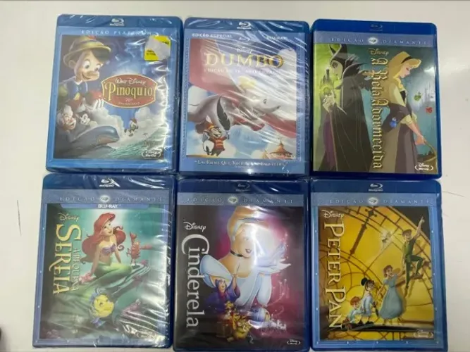 COLEÇÃO BLU-RAYS DISNEY - CLÁSSICOS EM PERFEITO ESTADO - 5 LACRADOS 