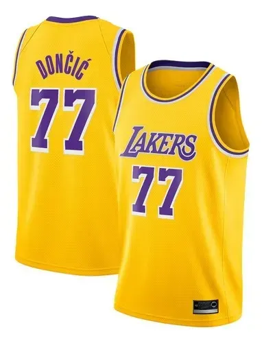 camisa regata nba lakers series icon edition Luka Doncic 77 tamanho xl gg 84x60 cm basquet
