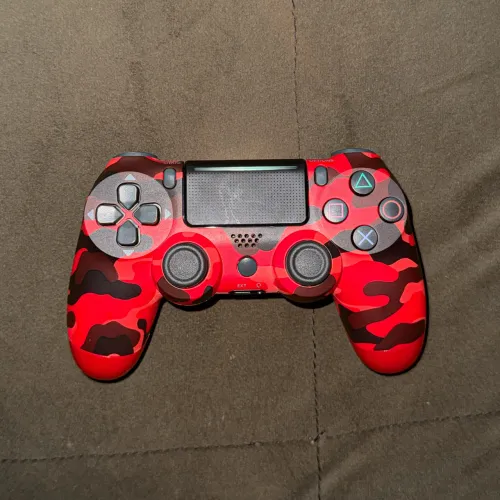 Controle PS4 Camuflado - Vermelho