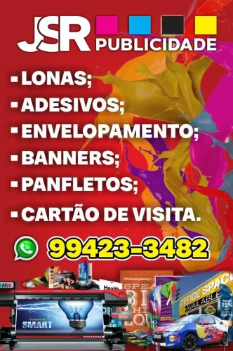 JSR PUBLICIDADE. E SO LIGAR E FAZER SEU ORCAMENTO OU VAMOS ATE VOCE!