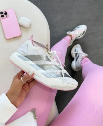 Tênis Adidas Adizero Adios Pro 4 Branco/Rosa Premium Feminino 