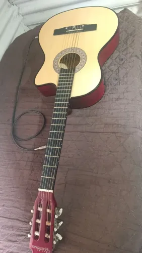 Violão NOVO elétrico FUNCIONANDO no som e REGULADINHO no ponto de usar!