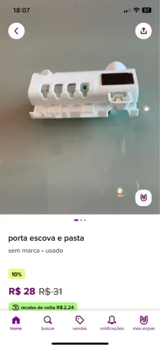 Porta escova e pasta dental