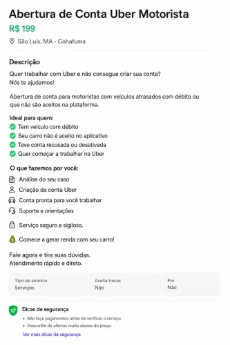 PRECISA DE AJUDA PARA SE CADASTRAR COMO MOTORISTA