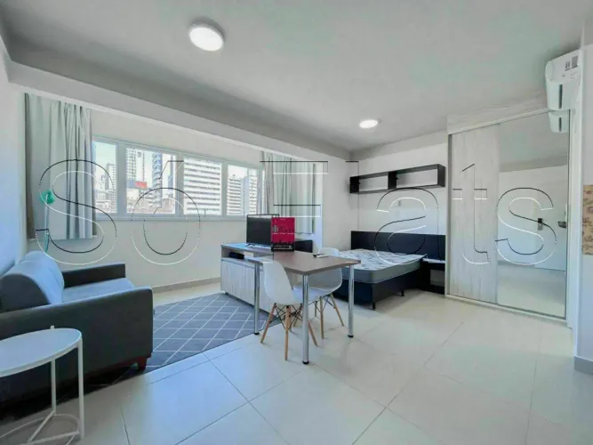 Atrium Augusta flat com 1x dormitório 30m² e próx ao metrô e Av. Paulista, Faculdade FAM a