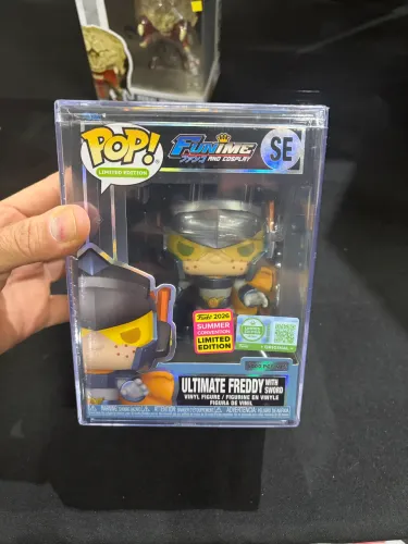 Funko pop Ed limitada, Funtime and cosplay, Freddy with Sword, exclusivo SDCC