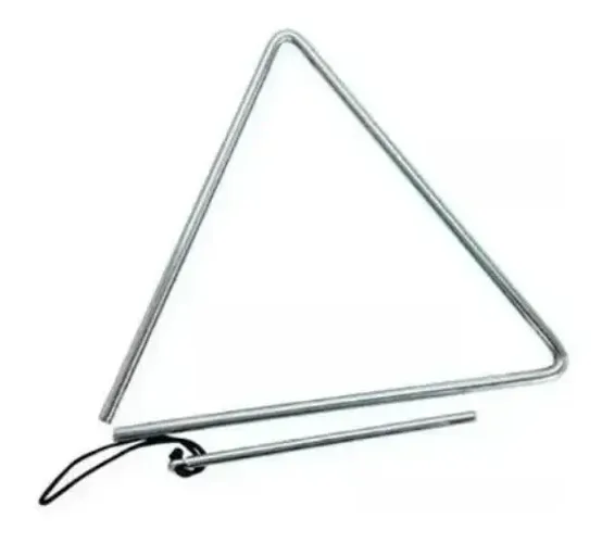 Triângulo PHX Cromado 25cm X 8mm Inclui Baqueta