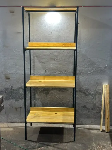 ? ESTANTE INDUSTRIAL EM METALON + MADEIRA