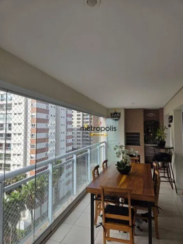 Apartamento com 3 dormitórios para alugar, 135 m² por R$ 12.783,37/mês - Cerâmica - São Ca