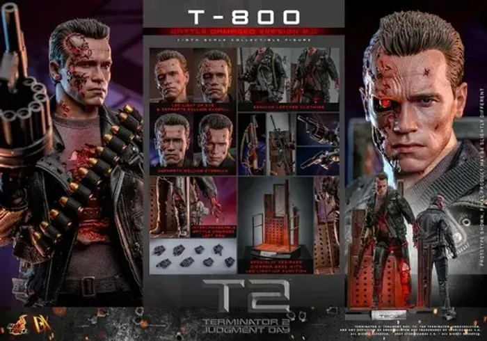 Hot toys Dx46 T800 Battledamaged, Terminator, Exterminador do Futuro