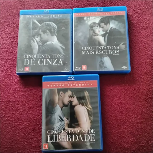 Blu ray trilogia Cinquenta tons de Cinza 3 filmes Mais Escuros e Liberdade