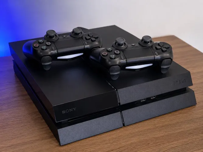 PS4 1TB Preto + 2 Controles Sony Originais - Muito Conservado