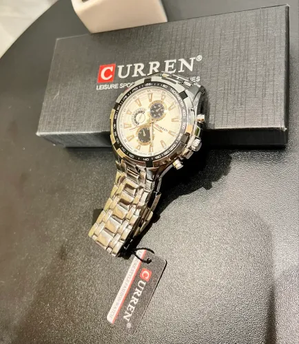 Relógio Masculino Curren Aço Inox Prata