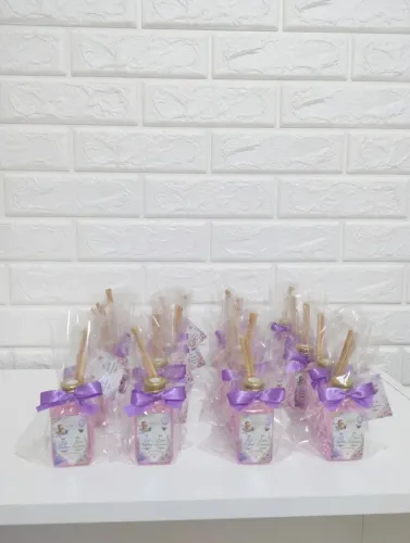 Mini aromatizadores personalizados para chá de bebê