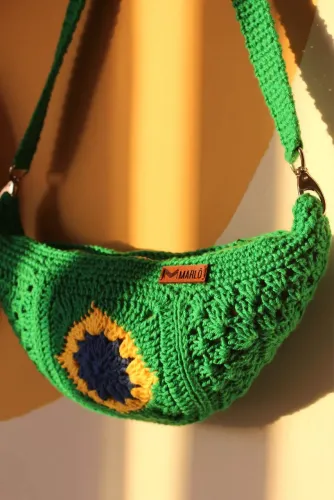 Pochete de crochê Brasil