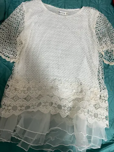 Blusa rendada tamanho M branca 