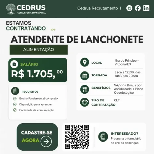 Atendente de Lanchonete