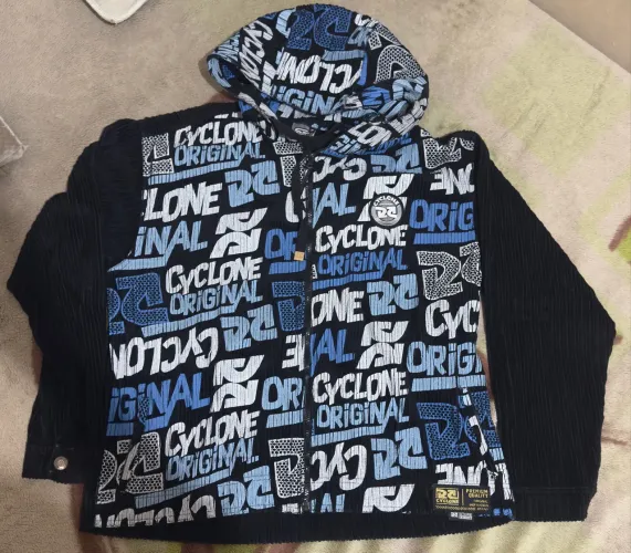 Conjunto da Cyclone preto e azul 