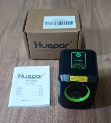 Nível a Laser Huepar 2 Linhas Verde Horizontal e Vertical Auto Nivelamento