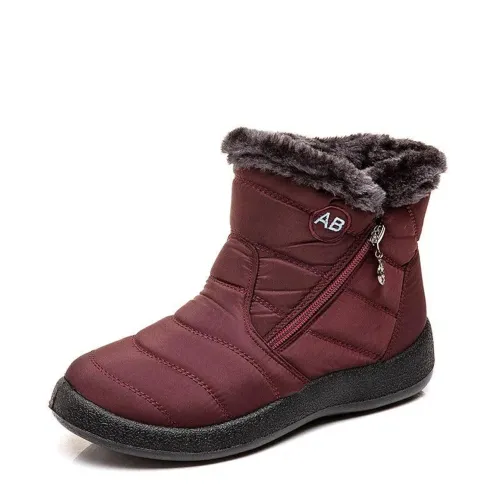 Bota Feminina Impermeável Forrada com Lã Inverno