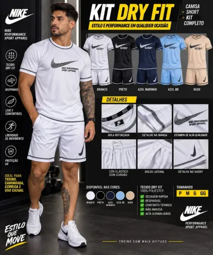 conjuntos dry fit atacado e varejo