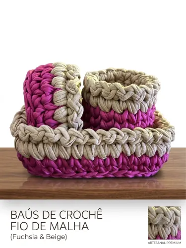 Crochês em fio de malha e náutico